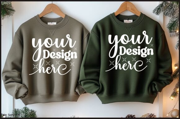 Christmas 18000 Sweatshirt Mockup 50 Graphics