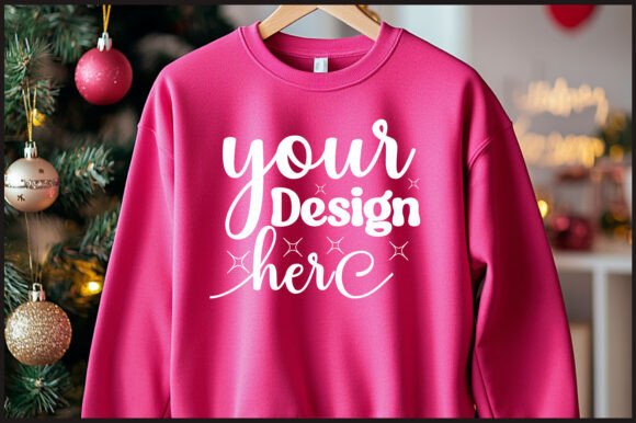 Christmas Hanger Sweatshirt Mockup 38 Graphics