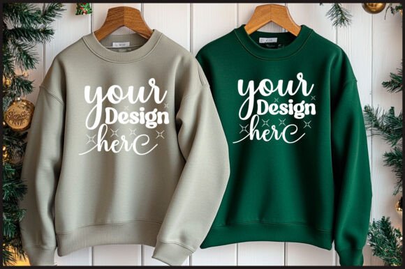 Christmas Hanger Sweatshirt Mockup 44 Graphics