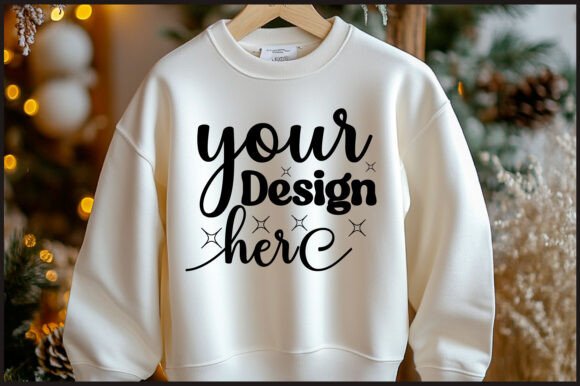 Christmas Hanger Sweatshirt Mockup 48: Graphics & Product Mockups