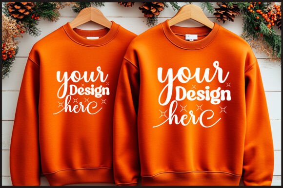 Christmas Hanger Sweatshirt Mockup 73 Graphics
