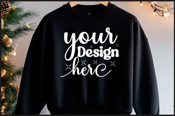 Christmas Hanger Sweatshirt Mockup 9 Graphics