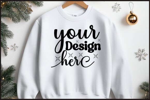 Christmas Hanger Sweatshirt Mockup 95 Graphics
