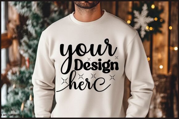 Christmas Men Sweatshirt Mockup 62: Graphics for Product Mockups