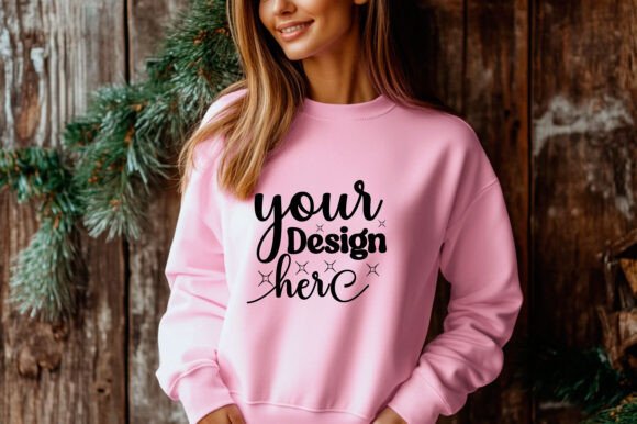 Christmas Women Sweatshirt Mockup 1 Graphics
