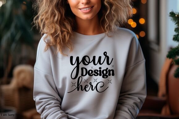 Christmas Women Sweatshirt Mockup 58 Graphics Review