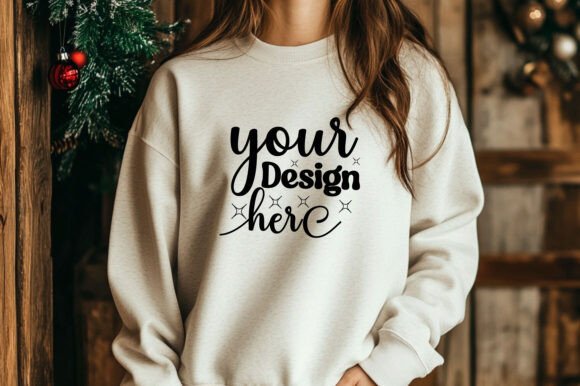 Christmas Women Sweatshirt Mockup 59 Graphics