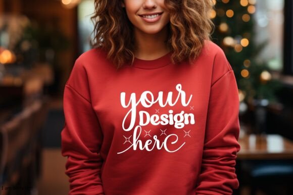 Christmas Women Sweatshirt Mockup 94 Graphics