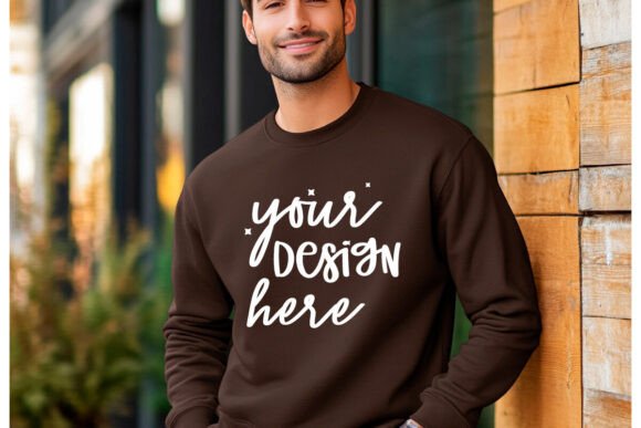 Gildan 18000 Sweatshirt Mockup 17 Graphics