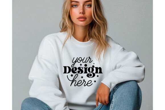 Gildan 18000 Sweatshirt Mockup 31 Graphics