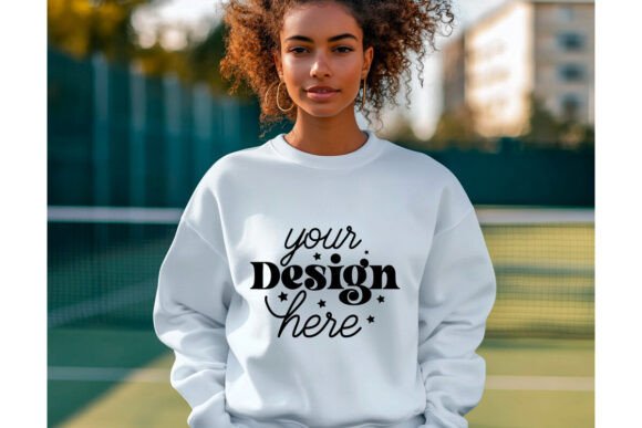 Gildan 18000 White Sweatshirt Mockup 23: Essential Graphics
