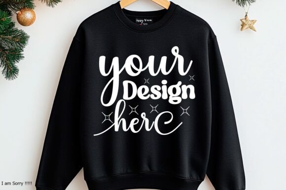Happy New Year Sweatshirt Mockup 23: Graphics & Product Mockups