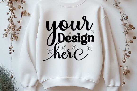 Happy New Year Sweatshirt Mockup 73: Graphics & Product Mockups