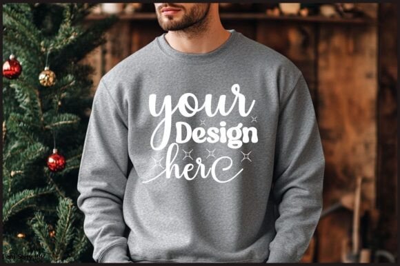 Reviewing Christmas Men Sweatshirt Mockup 34