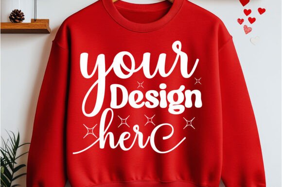 Valentine Day Sweatshirt Mockup 79 Graphics