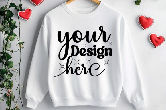 Valentine Sweatshirt Mockup: Graphics & Product Mockups